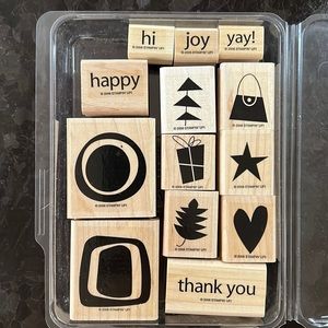 Stampin’ Up! TAKING SHAPE 13 piece rubber stamp set